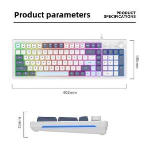 <span class=keywords><strong>Teclado</strong></span> Mecánico para Juegos K686 PRO de 101 Teclas, RGB, Tres Modos, USB-C, Conector Intercambiable en Caliente, Perilla Giratoria Programable - Product Image 2