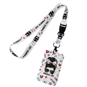 Tùy chỉnh <span class=keywords><strong>Polyester</strong></span> Thẻ Tay Áo treo dây phim hoạt hình khuôn viên xe buýt thẻ cổ dây buộc kỹ thuật truyền nhiệt dây buộc khác - Product Image 2