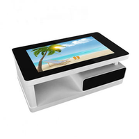 Table de café à écran tactile capacitif multi-touch de 43 pouces, nouvelle table de réunion électronique intelligente avec fonction de charge sans fil
