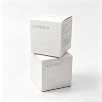 Boîte en papier blanc haut de gamme à prix d'usine, gaufrage et revêtement UV, emballage de luxe pour marques de cosmétiques (poudre libre, crème pour les yeux)