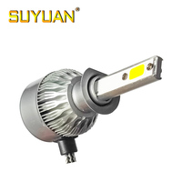 Système d'éclairage automobile Lumière LED 36W Ampoule 4500LM Super White C6 H1 Phare COB à LED longue durée
