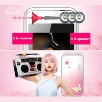 Teléfono con tapa para mujer, 2022 pulgadas, 2,4 mAh, compatible con FM, linternas, MP3, teclas grandes, batería GSM, novedad de 6800