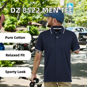 Men's <b>Navy</b> Blue <b>Polo</b> <b>Shirt</b> Classic Cotton Pique Short Sleeve Casual Collared T <b>Shirt</b> Ribbed Cuffs Regular Fit Summer Golfing Top - Product Image 2