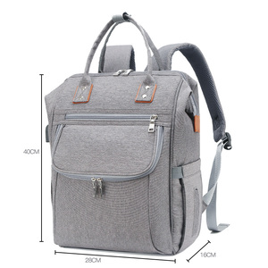 Gran capacidad <span class=keywords><strong>panaleras</strong></span> Maman wickeltasche personalizar impermeable SAC a Langer USB elegante pañal momia mochila bebé bolsa de pañales - Product Image 6