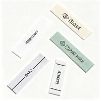 Étiquette tissée personnalisée haut de gamme pour vêtements, avec logo de col et étiquette principale pour accessoires vestimentaires