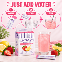 Sachets de boisson énergétique personnalisés avec électrolytes et créatine, sans sucre, en vrac, marque privée, mélange de suppléments, poudre d'électrolytes en sachets