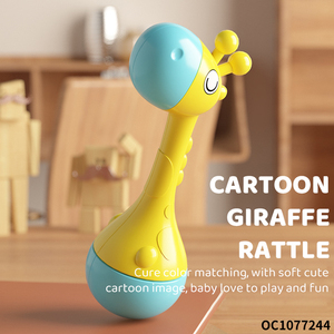 Phim Hoạt Hình Con Hươu Cao Cổ Roly Poly Đồ Chơi Tùy Chỉnh Shaker Búa Cát Bé Tiếng Ồn Nhà Sản Xuất Rattle Đồ Chơi Giá Rẻ Mặt Hàng Làm Chuông Âm Thanh - Product Image 2