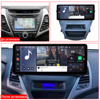 Автомагнитола 120W X 6CH серии Katana 12.3 дюйма для Hyundai Elantra 2014-2017, 8+256 ГБ, Android 14, DVD-плеер, навигация, мультимедиа