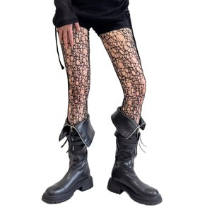 Collants résistants aux accrocs en maille irrégulière texturée Printemps/Été ; Collants fins unis Y2K Sexy <span class=keywords><strong>Chic</strong></span> - Product Image 5
