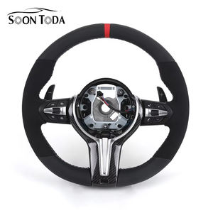 Volant en cuir Alcantara personnalisé pour BMW F1 <span class=keywords><strong>F2</strong></span> M3 M4 M5 M6 F10 F15 F20 F22 F25 F30 F31 F32 F36 F80 F81 E70 E71 E90 E9 - Product Image 1