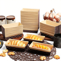 Moule à pain jetable en papier kraft avec couvercle en plastique Moule à papier à muffins résistant à la chaleur Moule à pain robuste