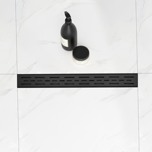 Offerta Speciale: <span class=keywords><strong>Scarico</strong></span> Doccia Lineare Nero Opaco da 24 Pollici con Griglia a Motivo Mattoni in Acciaio Inox 304, <span class=keywords><strong>Scarico</strong></span> Rettangolare per Bagno - Product Image 2