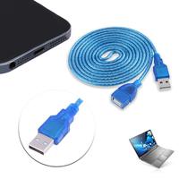 0,5 M 1M 2M 3M Transparentes blaues USB-Verlängerung datenkabel USB 2.0-Stecker auf Buchse