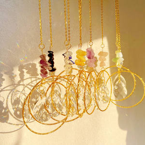 Atrapasueños <span class=keywords><strong>de</strong></span> cristal <span class=keywords><strong>de</strong></span> grava arcoíris <span class=keywords><strong>de</strong></span> piedra <span class=keywords><strong>de</strong></span> viruta Natural colgante <span class=keywords><strong>de</strong></span> bola <span class=keywords><strong>de</strong></span> cristal grande carillón <span class=keywords><strong>de</strong></span> viento atrapasoles para la decoración del coche del hogar - Product Image 5