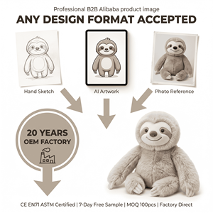 Llavero de Peluche de Perezoso Personalizado, Venta al por Mayor de Fábrica OEM, Regalo Promocional, <span class=keywords><strong>Animal</strong></span> de Peluche, Muestra Rápida, Fabricante Certificado - Product Image 2