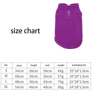 Ropa divertida para mascotas, chaleco de abrigo liso y liso para perros pequeños, forro polar cálido para invierno - Product Image 3