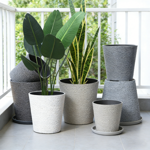 Jardinières décoratives hautes en plastique pour plantes d'intérieur, pots à fleurs de grande taille de <span class=keywords><strong>haute</strong></span> qualité, jardinières et pots légers pour hôtel - Product Image 1