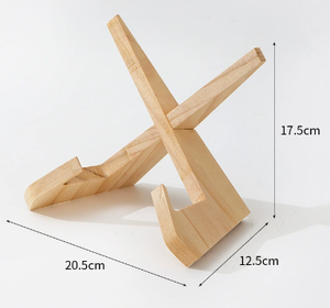 Wooden Display Stand Household Lazy Person's Recipe Shelf Book Reading Shelf Solid Wood <strong>Record</strong> <strong>Storage</strong> and Display Shelf - Product Image 2