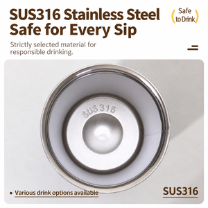 Gobelet isotherme en acier inoxydable 316 avec couvercle rabattable, tasse à vide anti-fuite, rétention de la chaleur, mug de voyage pour café - Product Image 3