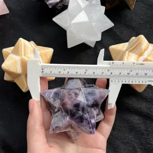 Natural Crystal Melkaba Star Meditation Stone Dream Amethyst Tiger Eye Rose Quartz Melkaba