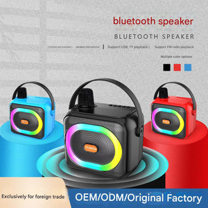 Cao Cấp 4 Inch Midrange Loa Di Động Màu Xanh Răng 5W Nhà Woofer RGB Ánh Sáng Âm Thanh Loa Âm Thanh Với Không Dây Mic Class D - Product Image 4