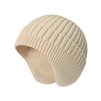 Bonnet tricoté doux beige anti-froid pour l'hiver, idéal pour le camping, le jogging, les étudiants et les sorties quotidiennes – Grande Vente