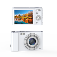 Cámaras Digitales 4k para Vlogging con Zoom 16X, Cámara Digital Portátil Compacta de Apuntar y Disparar