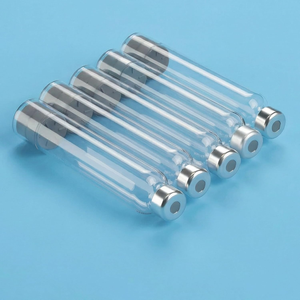 Transparent 3ml Glass Cartridge Disposable Beauty Refill Tube with <b>Aluminum</b> Lid and Rubber Stopper Cosmetic Liquid <b>Container</b> - Product Image 4