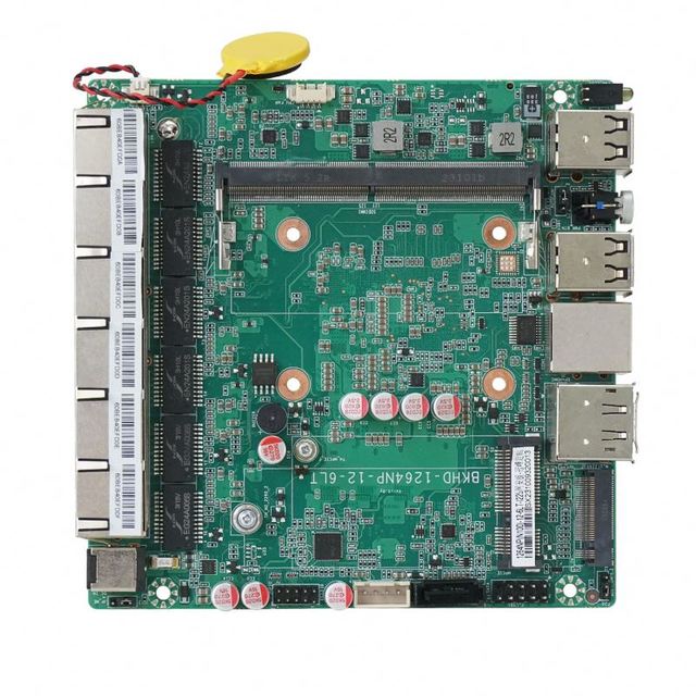 Motherboard 1264NP-12-6LM  with Intel N100 DDR5 4800 Mhz FCBGA1264 N100 N200 I3-N305 Soft Routing X86 Embedded Linux