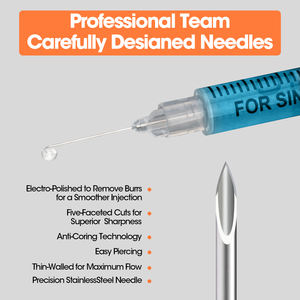 Jeringas de Insulina Veterinarias Desechables, Esterilizadas con Gas EO, de PP, de 1ml a 60ml, Agujas Médicas para Diabéticos - Product Image 4