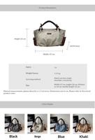 Sac fourre-tout vintage en polyester 2026 pour femme, grande capacité, avec fermeture éclair, sac à bandoulière, sac à main, pour le travail, le shopping et l'usage quotidien