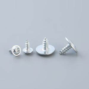 Vis autotaraudeuses en acier au carbone galvanisé Hirokuni avec rondelle, tête plate large, tête Phillips, qualité industrielle A - Product Image 2