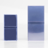 Vente en gros de porte-monnaie en vinyle à double poche personnalisé de 2x2 pouces, 2,5x2,5 pouces, porte-monnaie en PVC, porte-monnaie en plastique