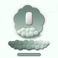 Support de poignet en silicone à mémoire de forme Gradual Cloud pour clavier, idéal pour le bureau, vente en gros.