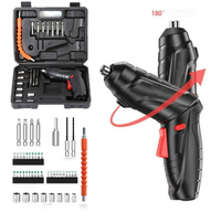 Ensemble de perceuse à percussion rechargeable multifonctionnelle pour la maison 1. Perceuse électrique à batterie au lithium, outil de bricolage pour la rénovation