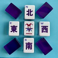 Jeu de tuiles de mahjong américaines en acrylique de luxe à 3 couches, gravées sur mesure, motif 'Deux moineaux et Lapin porte-bonheur', 160 tuiles, pour soirées de jeu