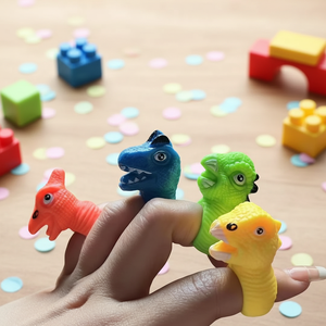 Cheap Wholesale TPR Dinosaur <b>Rings</b> 50mm (2") Capsule Vending <b>Kids</b> Party Toys Simulation Animal for <b>Kids</b> Gift - Product Image 1