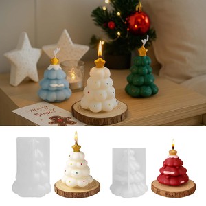 KK902 Christmas Gift Box Star Christmas Tree <b>Candle</b> Silicone <b>Mold</b> Aromatherapy DIY Silicone <b>Mold</b> - Product Image 1