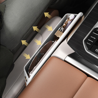 Organisateur de poche latérale pour siège de voiture en cuir PU, boîte de rangement multifonctionnelle pour console de siège avant, pour l'intérieur de la voiture