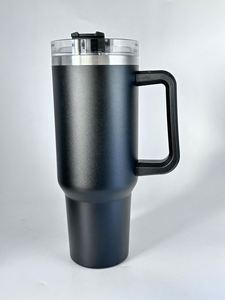 Vaso Térmico Clásico de Acero Inoxidable de 40oz con Asa y Popote, Portátil, Anticaída, para Coche - Product Image 2