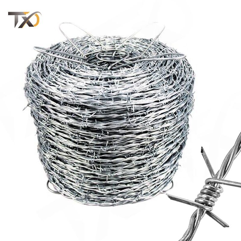 Alambre de púas galvanizado de tamaño personalizado, precio al por mayor, alambre de acero galvanizado de 1,8mm de espesor, doble entretejido para valla de seguridad de jardín