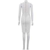 Robe sans manches zippée de haute qualité, dernière collection, style bandage blanc, pour femme, décontractée, élégante, pour soirée, mariage, vente en gros