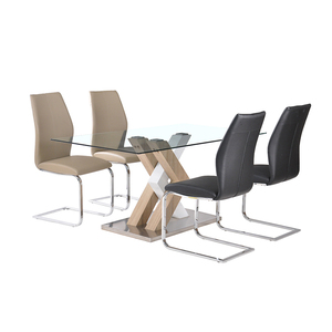 Muestra gratis indio Venta caliente muebles de comedor de diseño nórdico de vidrio moderno mesa de comedor con marco de MDF - Product Image 1