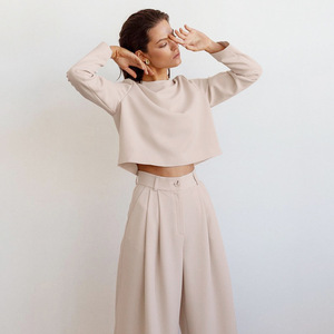 Ensemble deux pièces pour femmes-Automne <span class=keywords><strong>2022</strong></span> Maxi Floor-length Pants Top Sets - Product Image 2