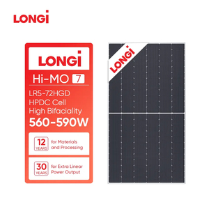 Panneaux solaires monocristallins bifaciaux Longji Black 450W-1000W 9BB demi-cellules, efficacité 20,4%, verre trempé 3,2 mm, cadre en aluminium anodisé - Product Image 1