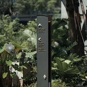 OEM pilone segno FreeStanding in metallo grande pilone segnaletica 4S negozio messaggio guida segnaletica pubblicità luci scatola segnaletica cartelli - Product Image 4