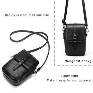 Sac bandoulière vintage en cuir PU souple pour femme, léger et portable, avec pochette pour téléphone, style simple et tendance - Product Image 6