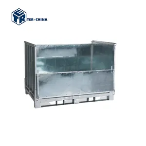 1680x1140xh1160 mạ kẽm nhúng nóng vẫn còn pallet có thể gập lại Hộp gấp an ninh dây lưới container