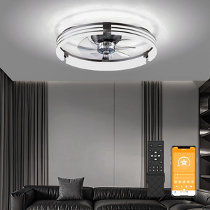 Hiện đại thời trang LED ánh sáng Quạt 6-tốc độ điều chỉnh tốc độ gió điều khiển độ sáng ứng dụng từ xa điều khiển cho phòng ngủ Acrylic đèn - Product Image 1