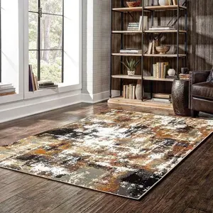 Tapis antique imprimé en 3d, antidérapant et doux, lavable en machine pour le salon et la chambre à coucher.